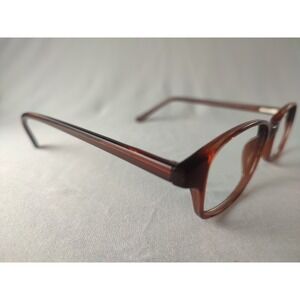 Vintage ROMCO‎ Brown Acetate Eyeglass Frames 19-55 USA Military 5 1/2